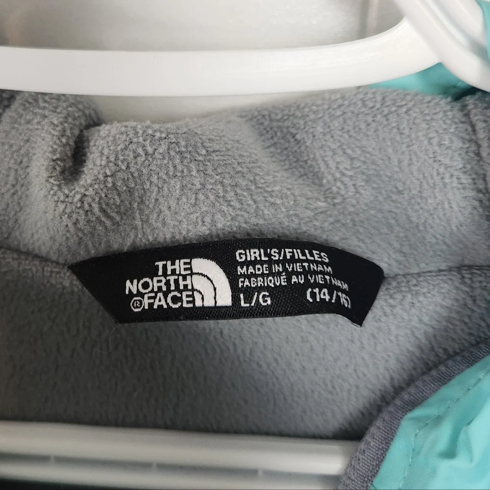 The North Face Girls Full Zip Rain Jacket Hood Fleece Dryvent Size Large 14/16 - Picture 5 of 6